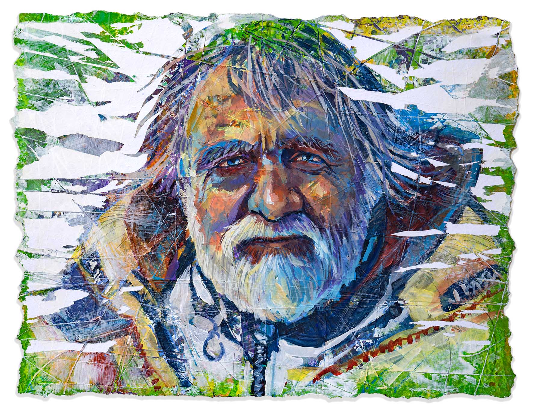 2021_28 – Sail Away #11 „Wilfried Erdmann – der alte Mann und das Meer_60 x 50 cm