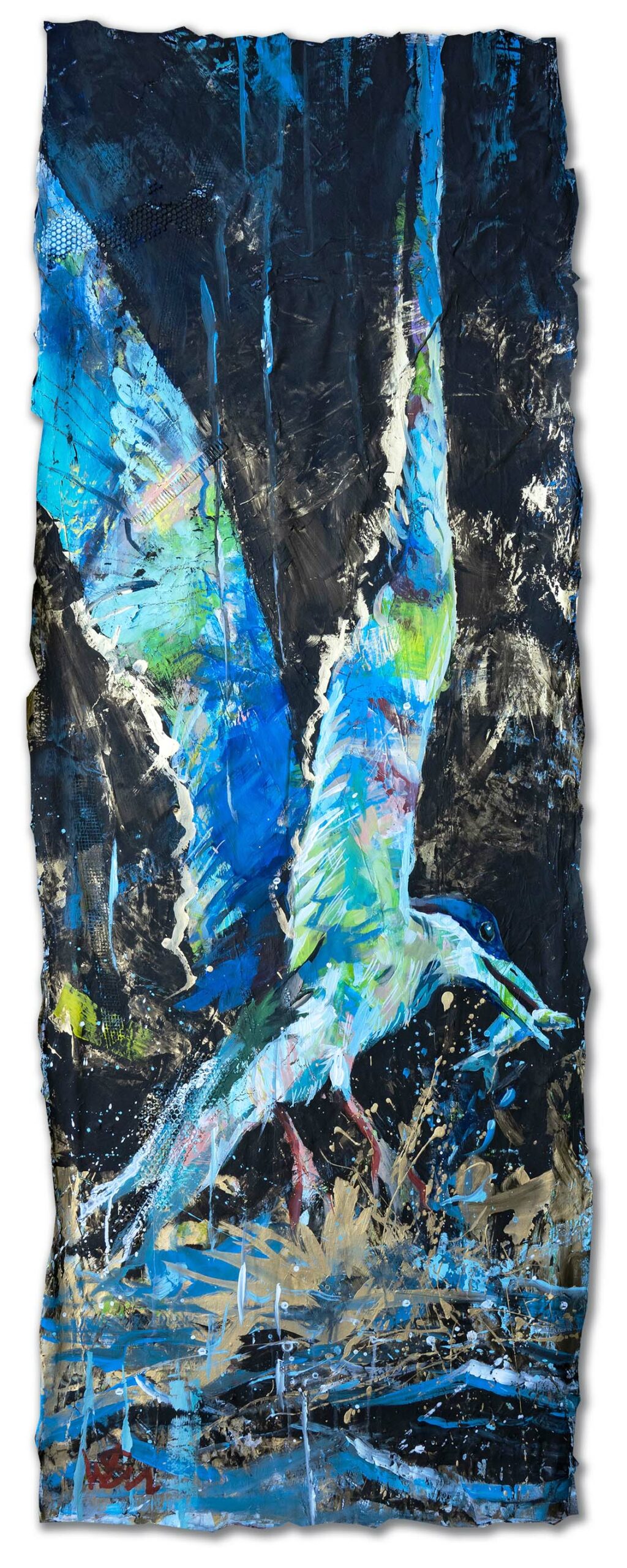 2021_34 – Flussseeschwalbe_60 x 120cm, Acryl auf Leinwand
